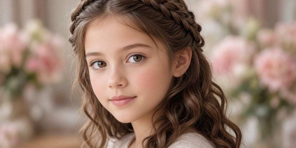 Braided Crown (Halo Braid) Little Girl Hairstyles 