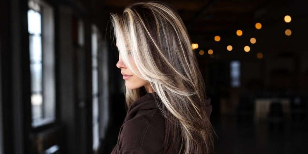 chunky-platinum-highlights-on-thick-hair