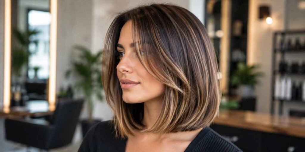 face-framing-lob-long-bob Gorgeous Women's Haircut 