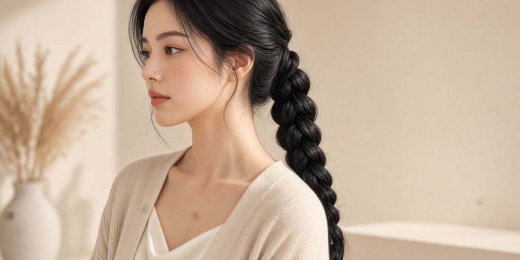 Rope Braid Ponytail Lazy Day Hairstyles
