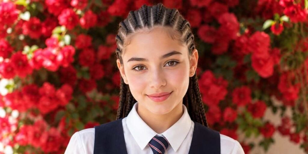 Simple Straight-Back Cornrows Quick Hairstyles for School