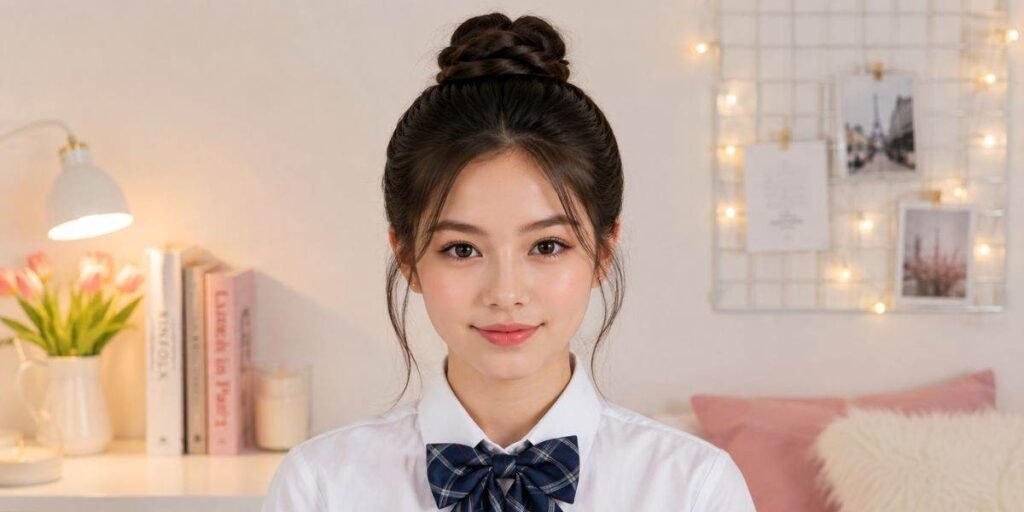 Sleek Braided Knot Quick Hairstyles for School