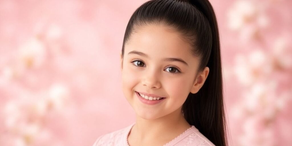 Sleek High Ponytail Little Girl Hairstyles