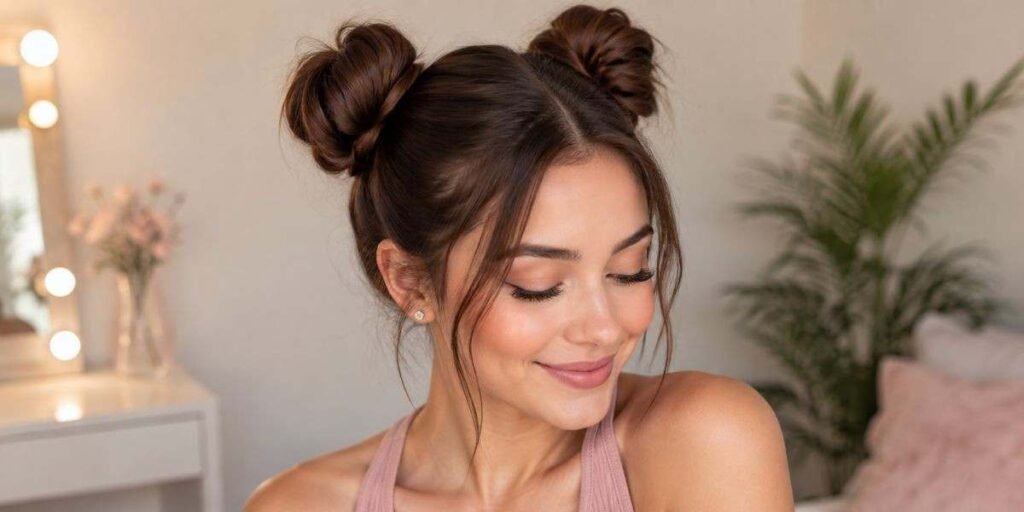 Space Buns Lazy Day Hairstyles