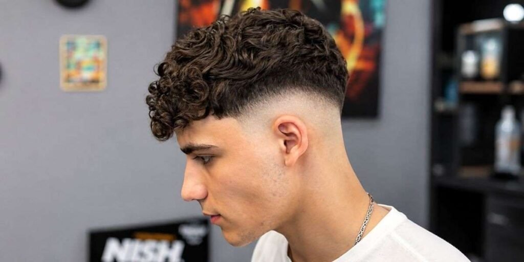 The Curly Top Low Fade