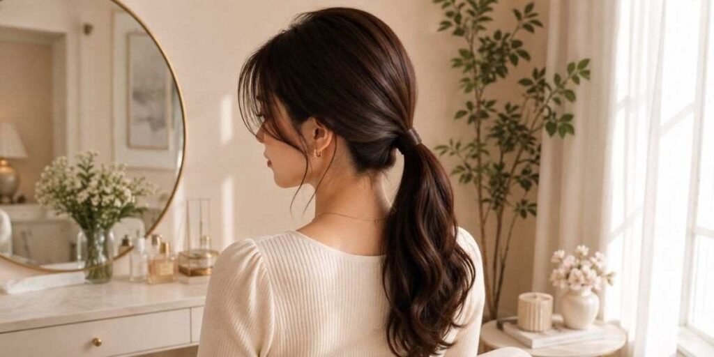 Wrapped Ponytail Easy 5-Minute Hairstyles